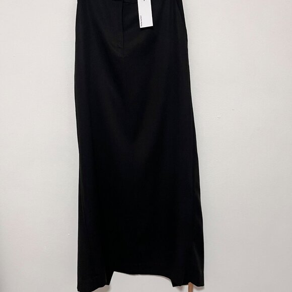 Reformation Black Maxi Skirt With Back Slit & Pockets Size 2 - Picture 4 of 16